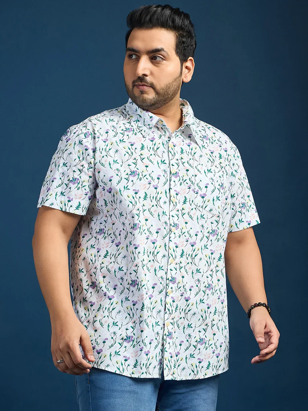 Men Plus Size Elkeen Printed Multicolor Shirt - Image 4