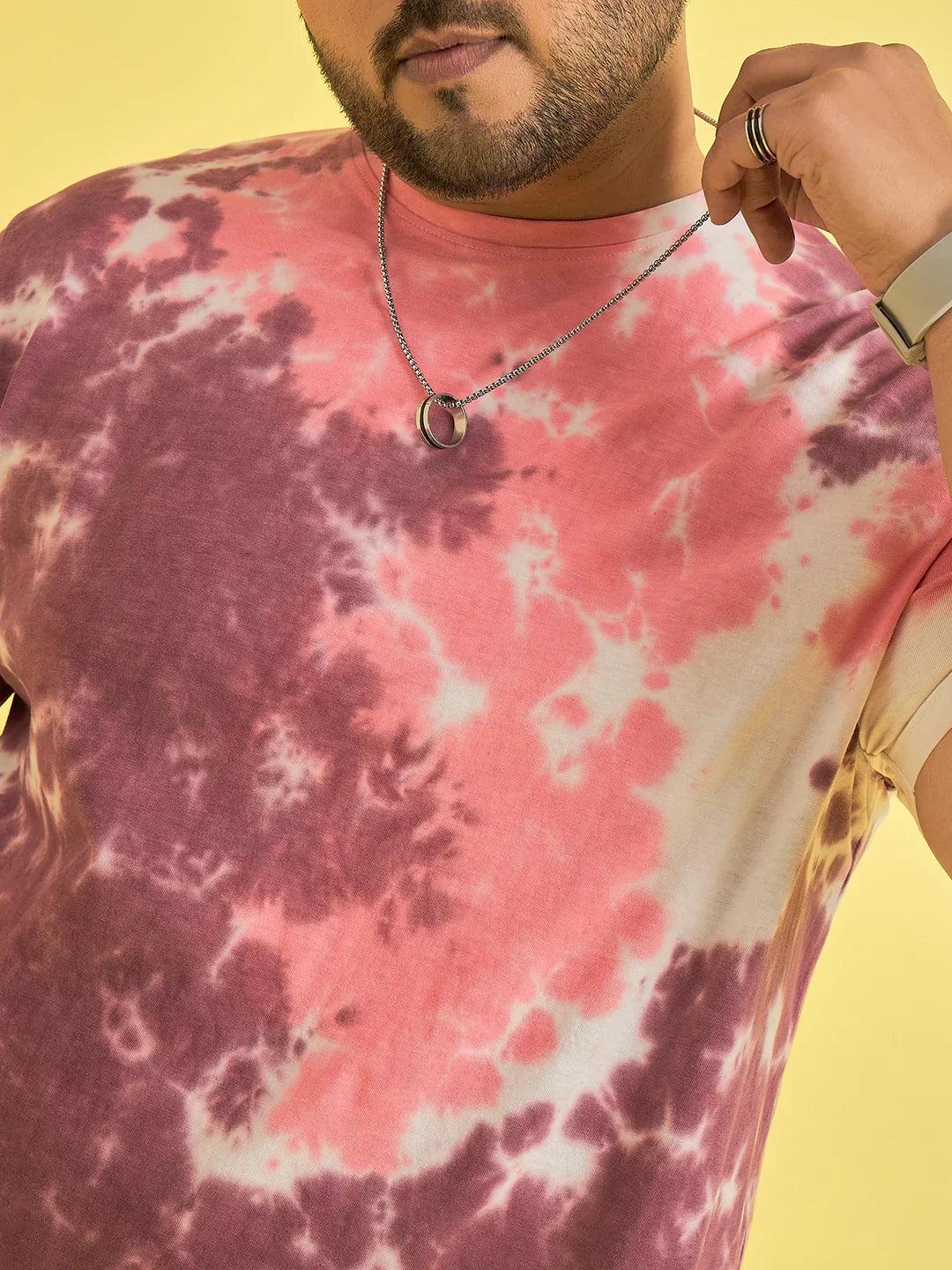 Men Plus Size Emberglow Multicolor Printed Round Neck Tshirt - Image 6