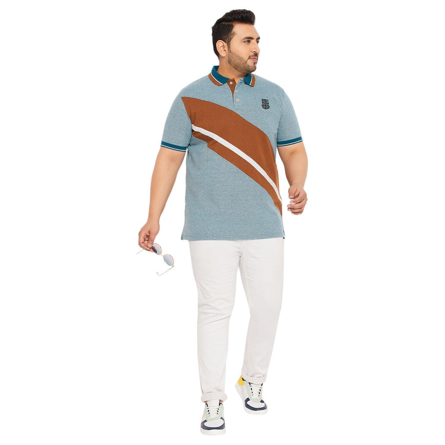 Men Plus Size Endy Colorblock Polo Tshirt - Image 2