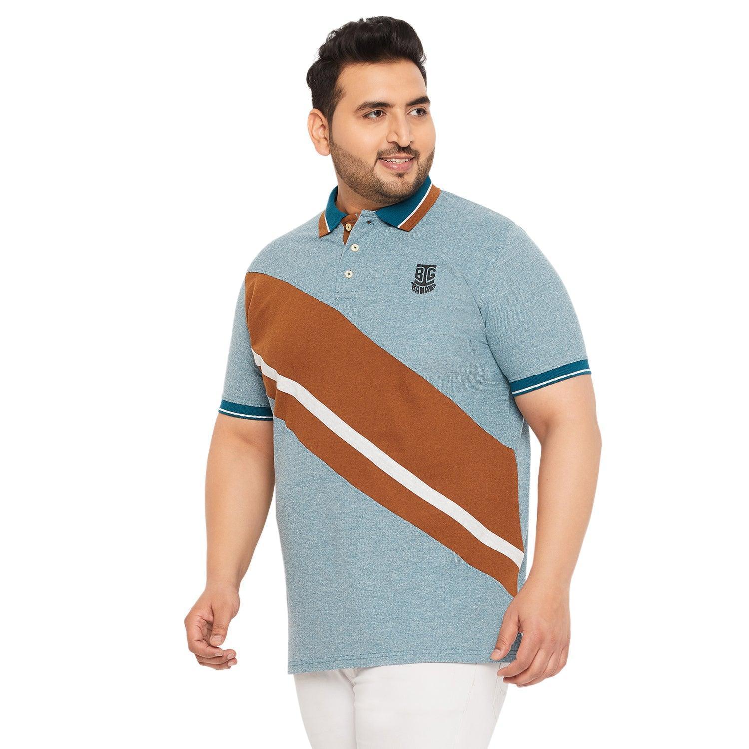 Men Plus Size Endy Colorblock Polo Tshirt - Image 3