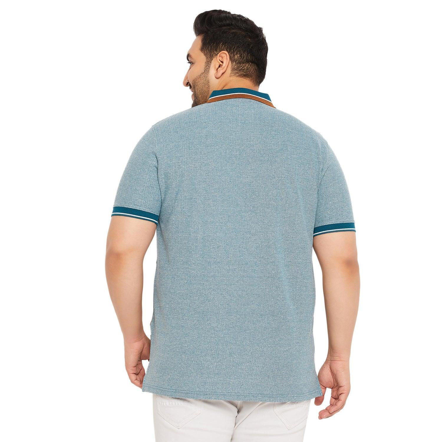 Men Plus Size Endy Colorblock Polo Tshirt - Image 5