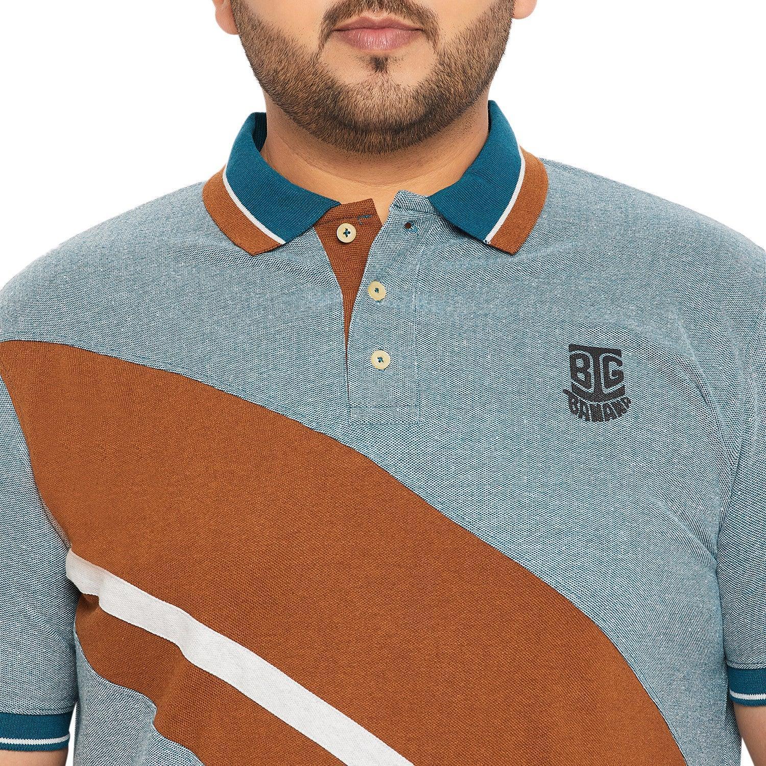 Men Plus Size Endy Colorblock Polo Tshirt - Image 6
