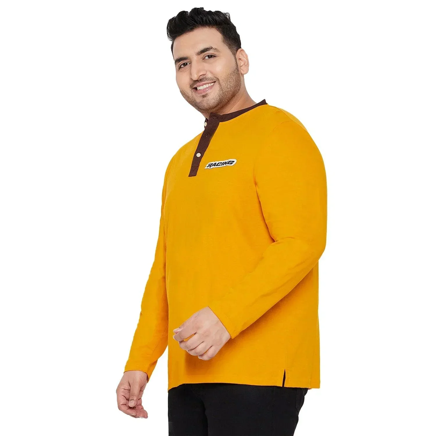 Men Plus Size Enfield Solid Henley Tshirt - Image 3