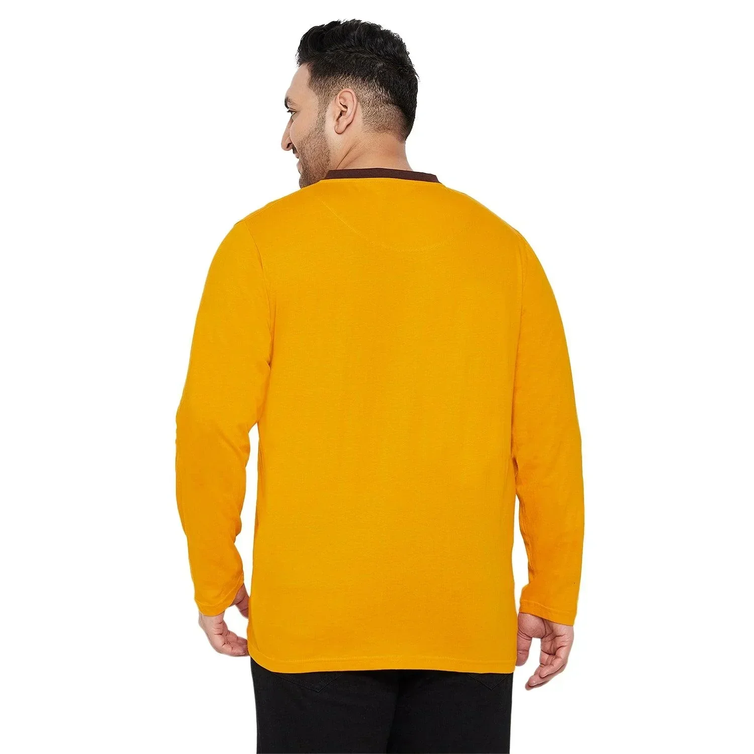 Men Plus Size Enfield Solid Henley Tshirt - Image 5