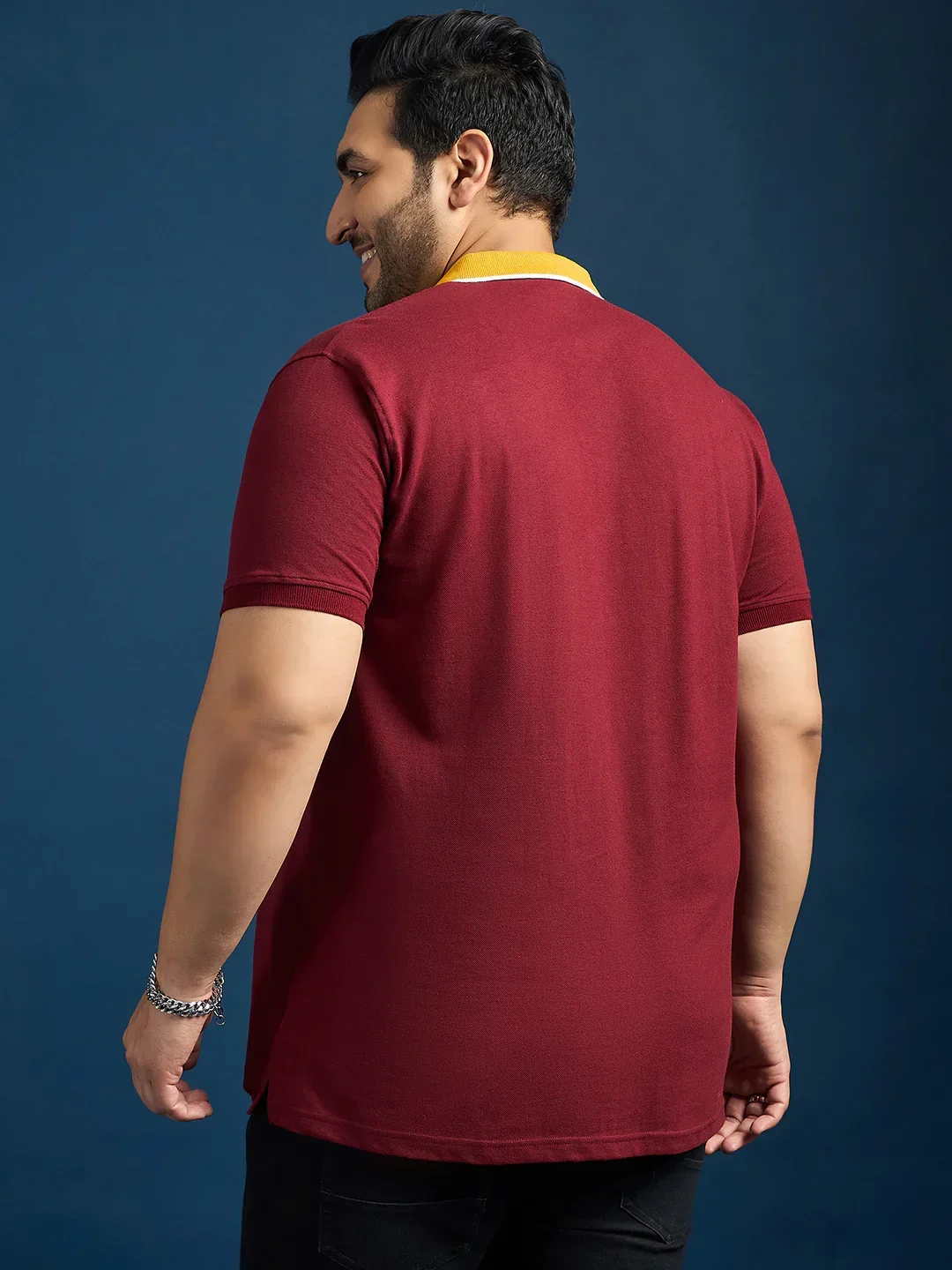 Men Plus Size England Printed Polo Tshirt - Image 5
