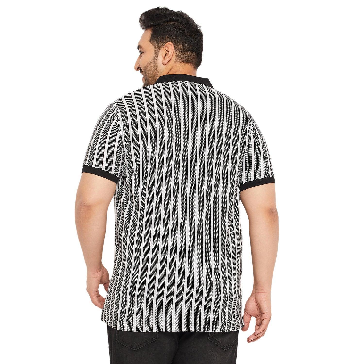 Men Plus Size Erin Striped Polo Tshirt - Image 5