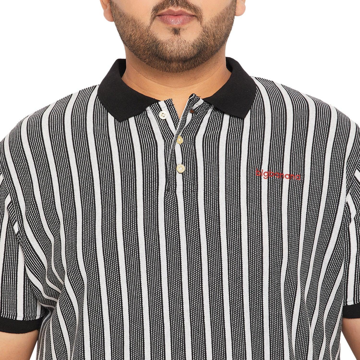 Men Plus Size Erin Striped Polo Tshirt - Image 6