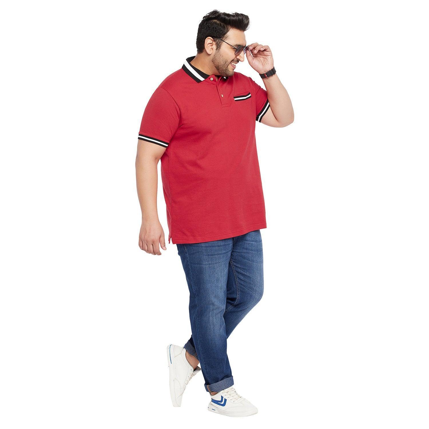 Men Plus Size Evero Solid Polo Tshirt - Image 2