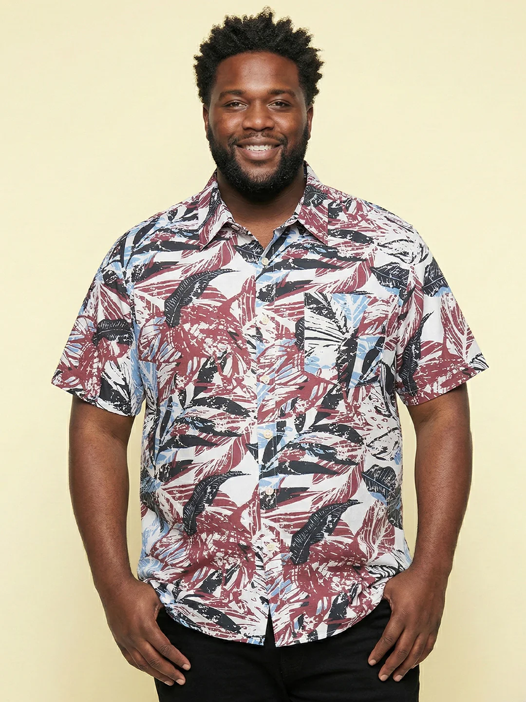 Men Plus Size Featherboat Multicolor Printed Casual Shirt - Image 7