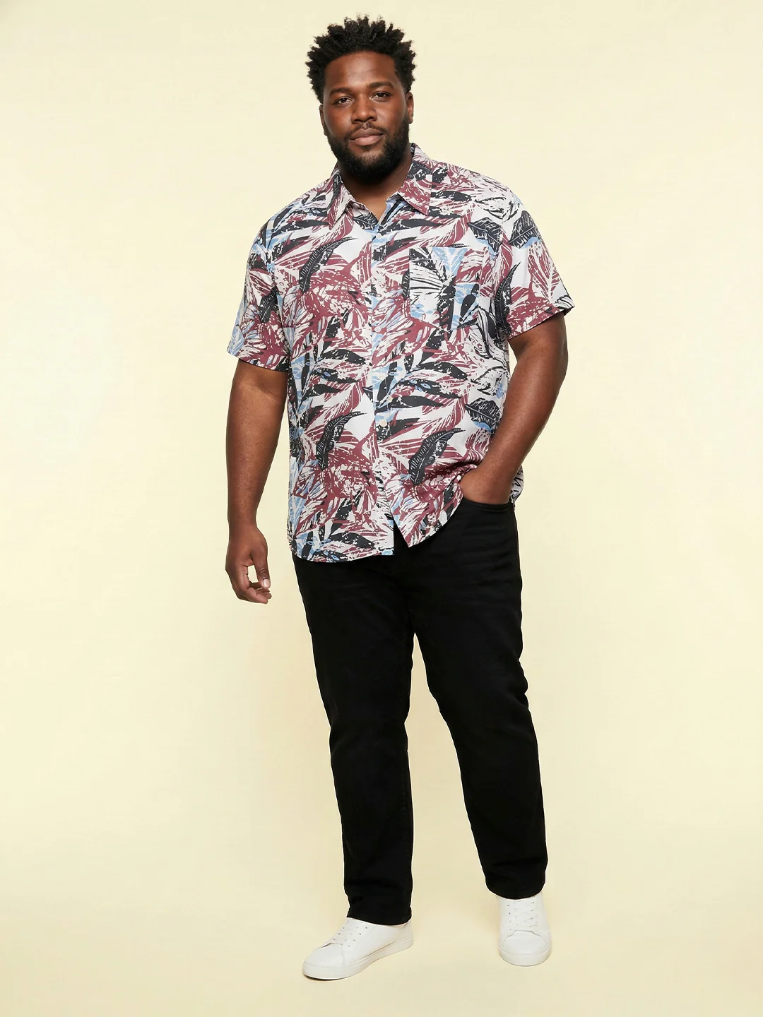 Men Plus Size Featherboat Multicolor Printed Casual Shirt - Image 8
