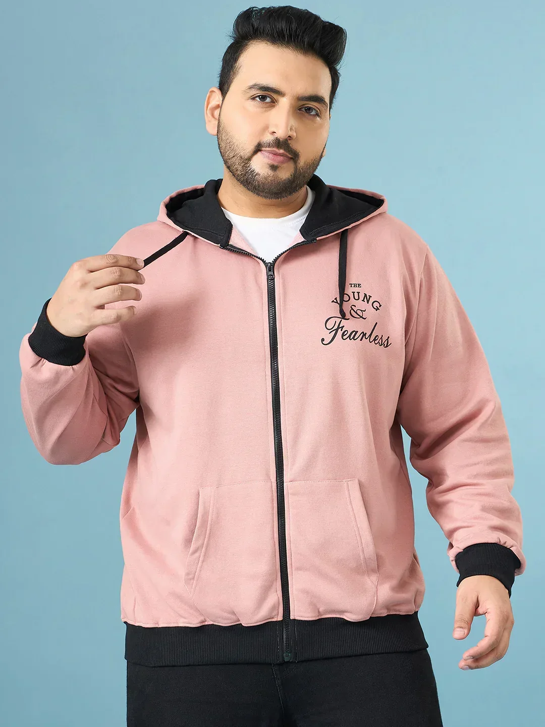 Men Plus Size Fierce Solid Sweatshirts - Image 3
