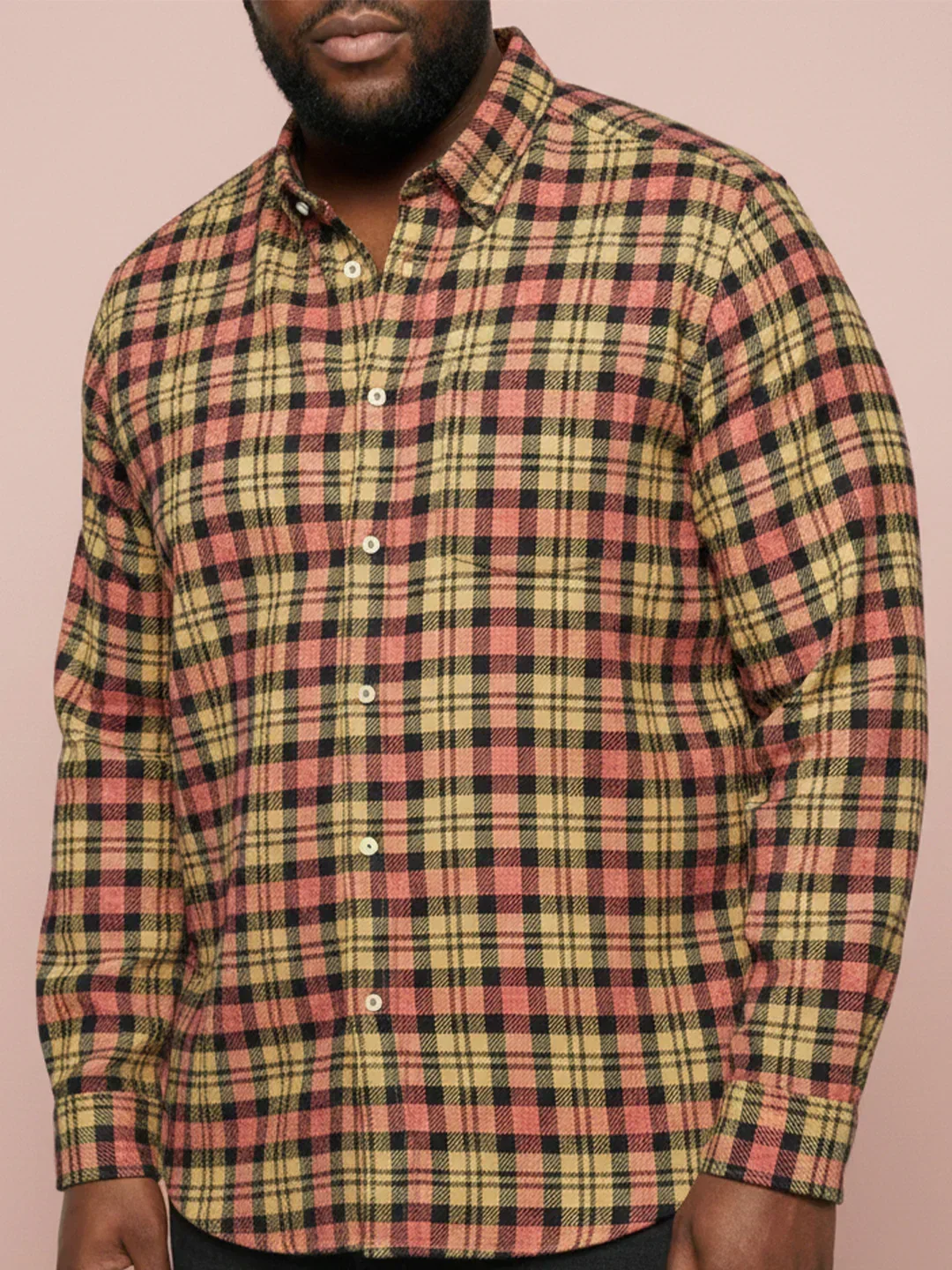 Men Plus Size Fireline Multicolor Checkered Casual Shirt - Image 6