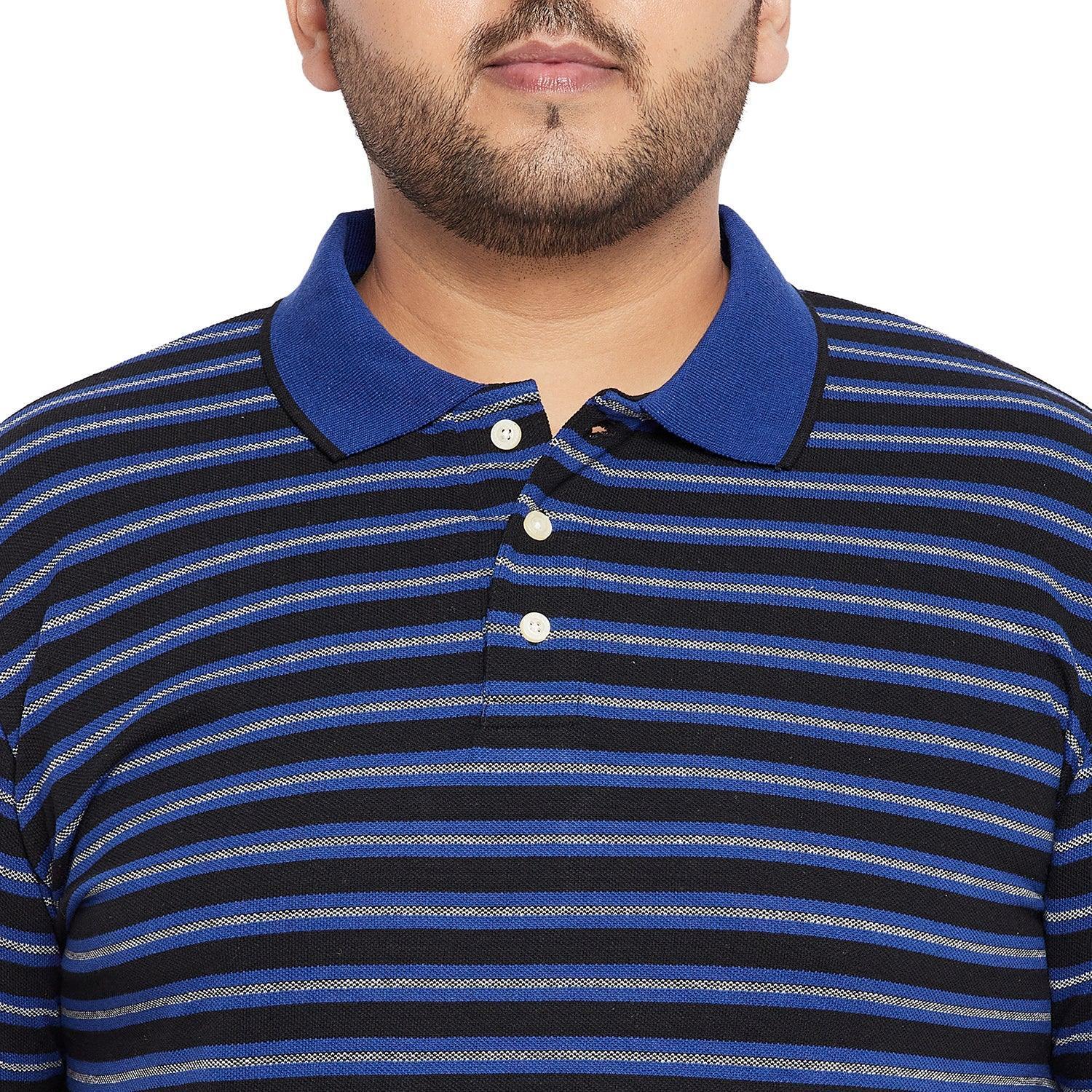 Men Plus Size Forib Striped Polo Tshirt - Image 6