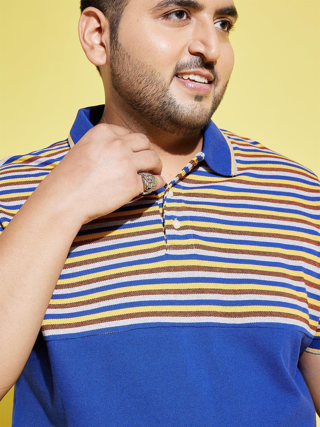 Men Plus Size Frengo Striped Polo Tshirt - Image 4