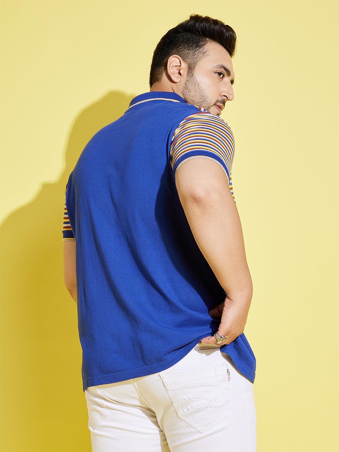 Men Plus Size Frengo Striped Polo Tshirt - Image 5