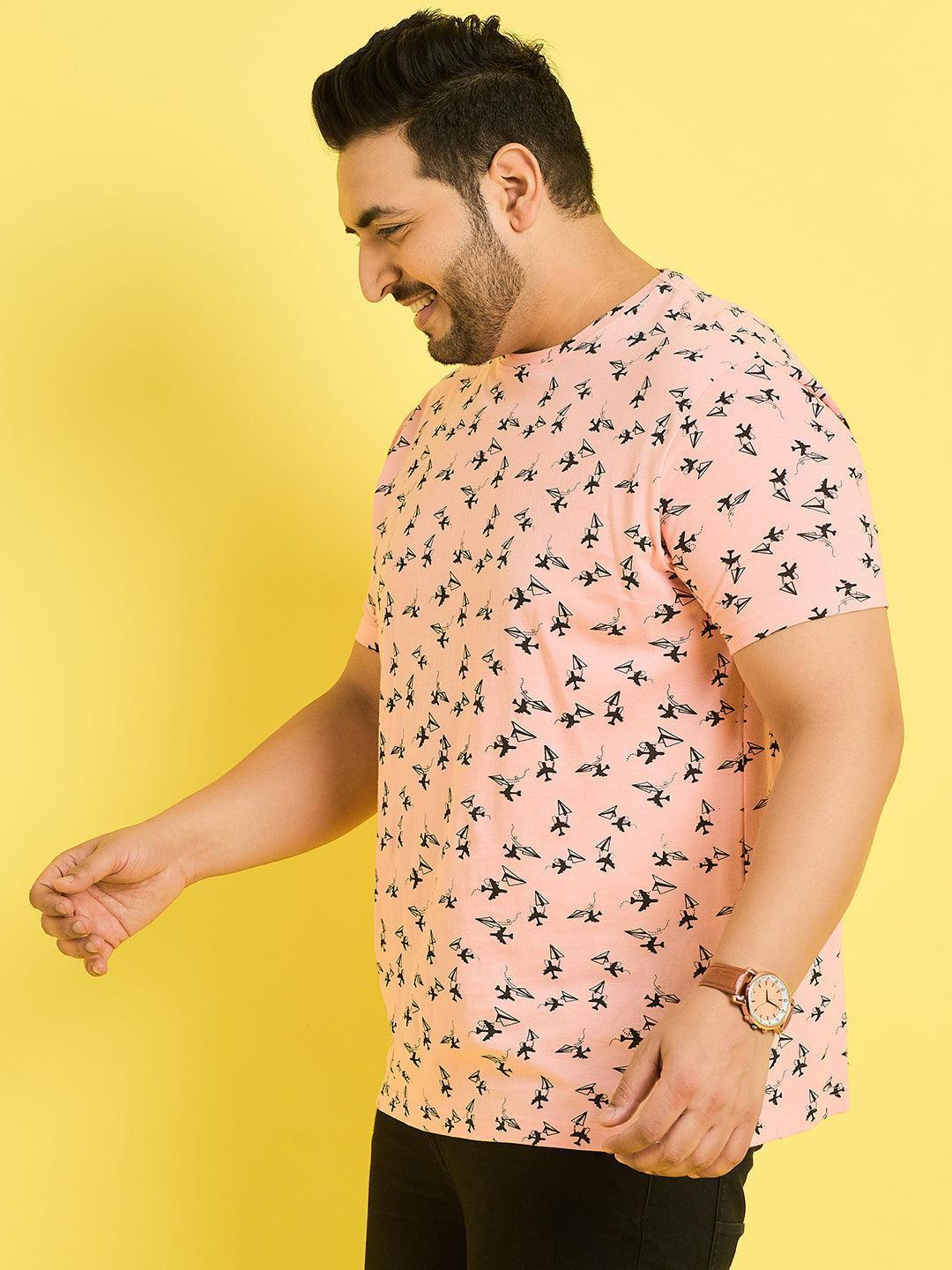 Men Plus Size Fresno Printed Round Neck Tshirt - Image 3