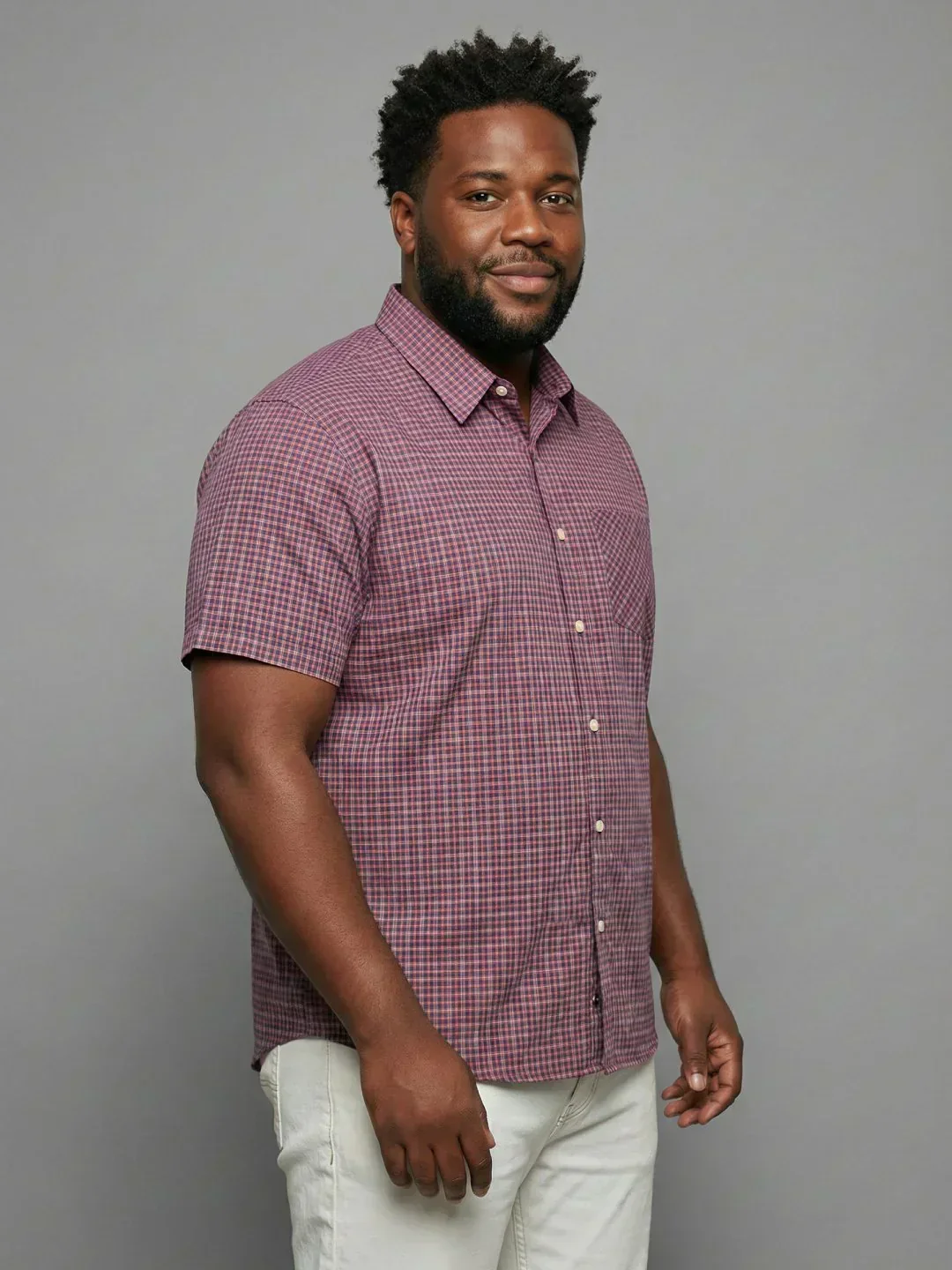Men Plus Size Frisa Multicolor Checkered Casual Shirt - Image 3