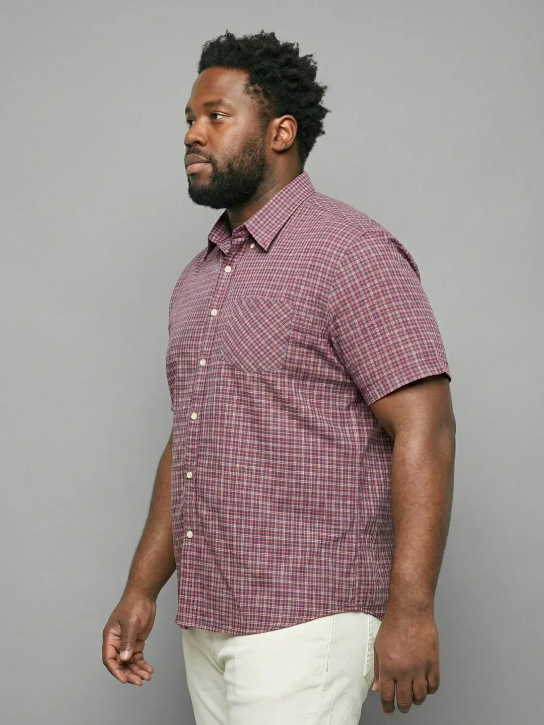 Men Plus Size Frisa Multicolor Checkered Casual Shirt - Image 4