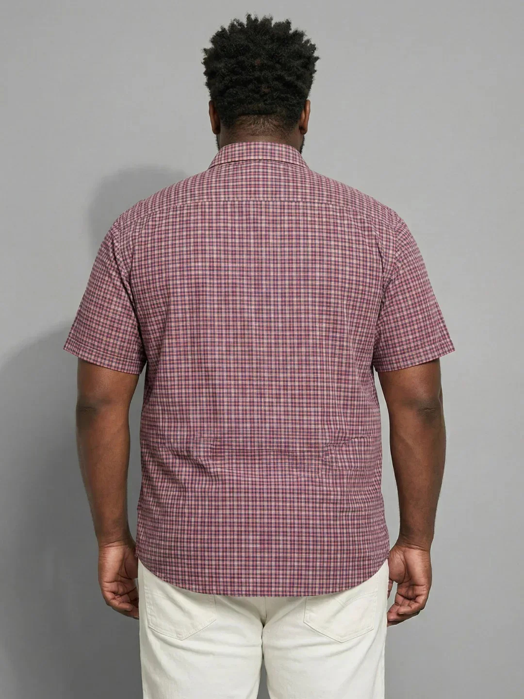Men Plus Size Frisa Multicolor Checkered Casual Shirt - Image 5