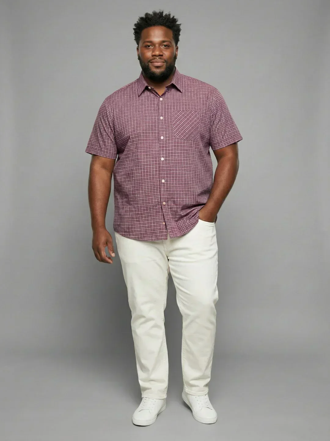 Men Plus Size Frisa Multicolor Checkered Casual Shirt - Image 7