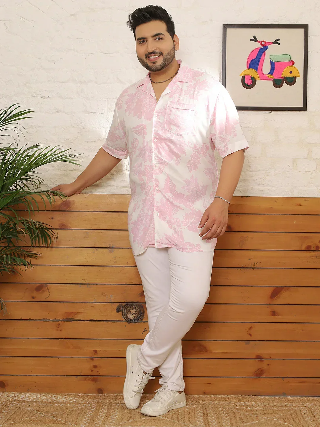 Men Plus Size Fylith Multicolor Printed Shirt - Image 2