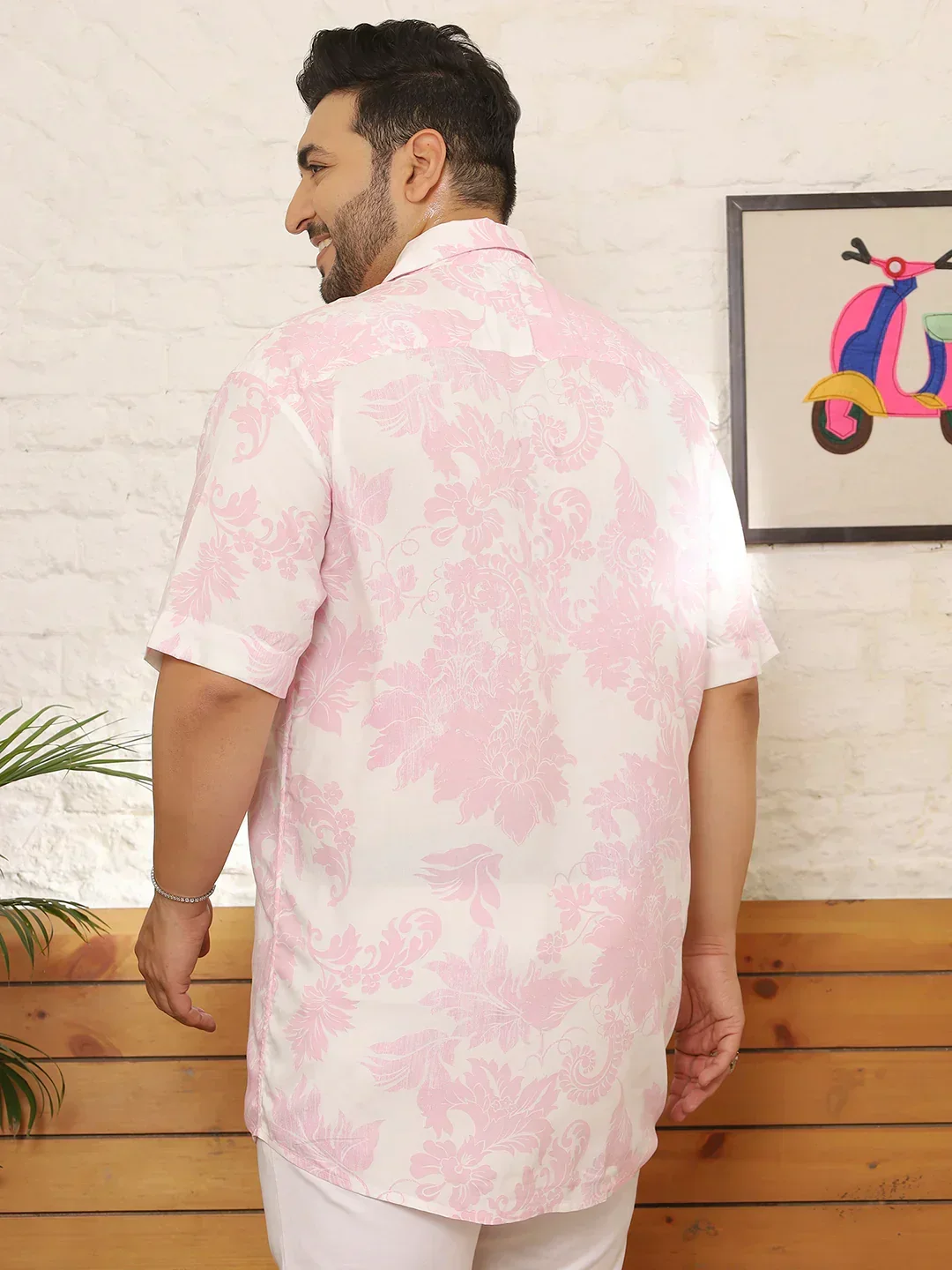 Men Plus Size Fylith Multicolor Printed Shirt - Image 5