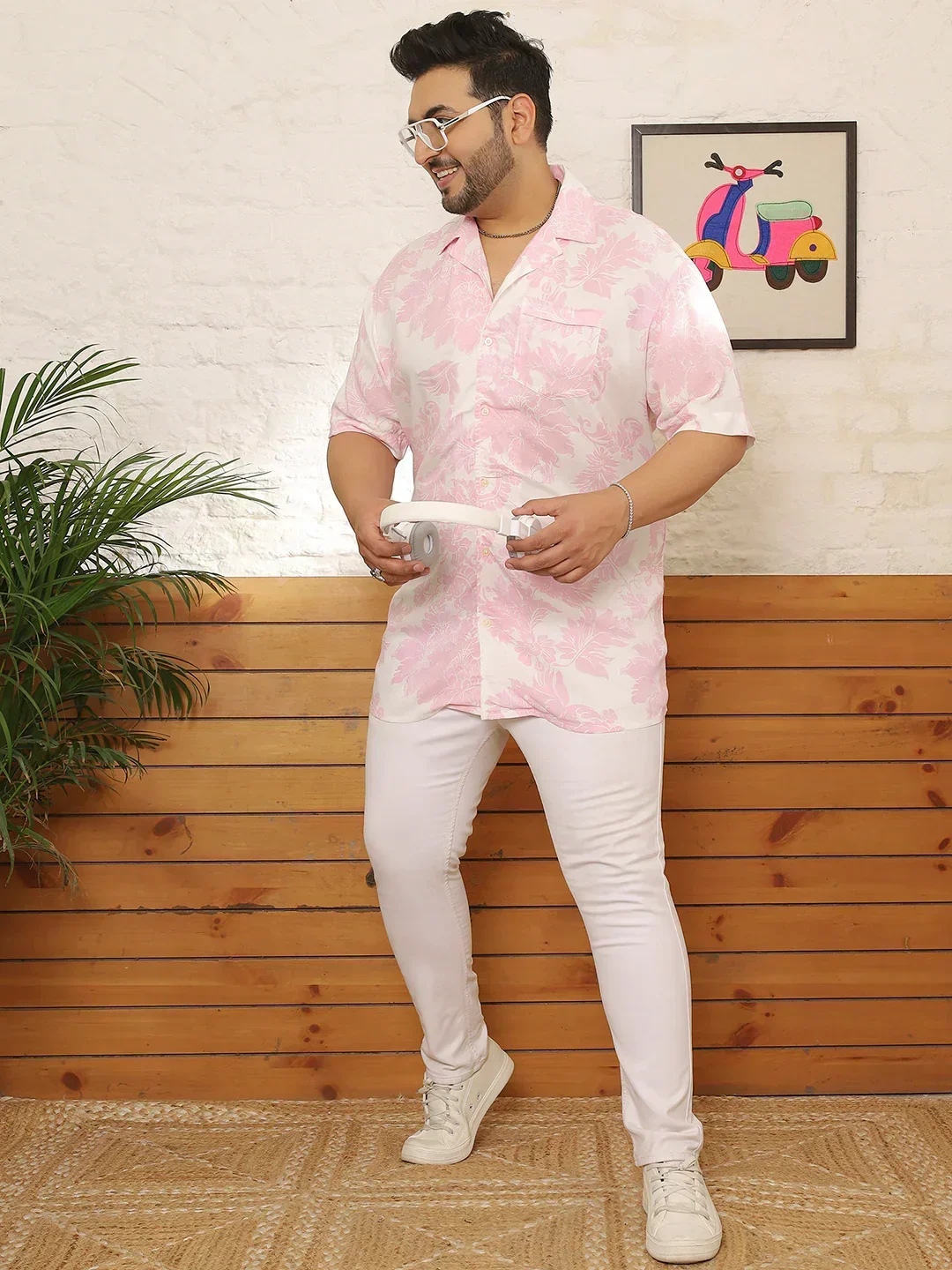 Men Plus Size Fylith Multicolor Printed Shirt - Image 7