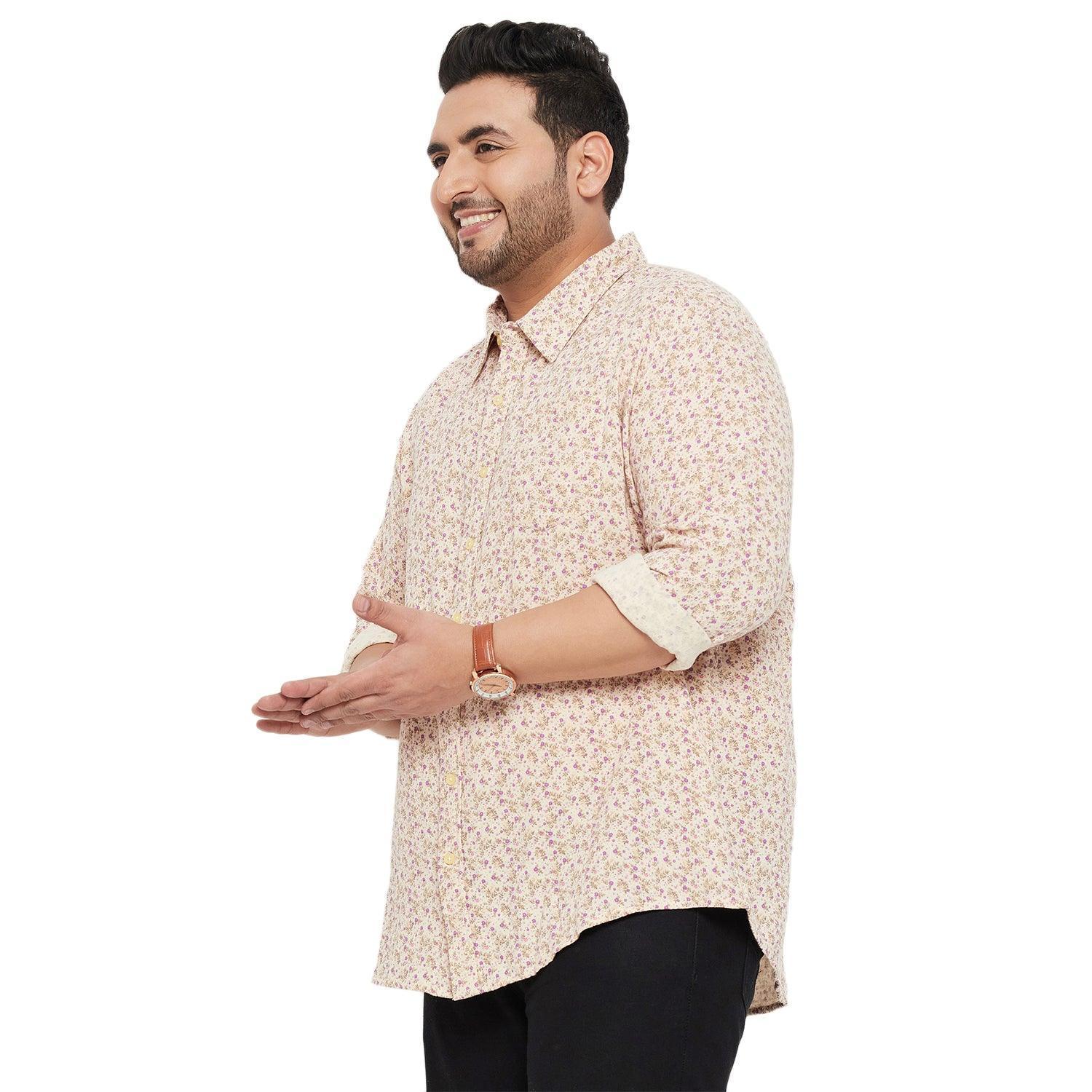 Men Plus Size Gabon Printed Shirt - Image 3