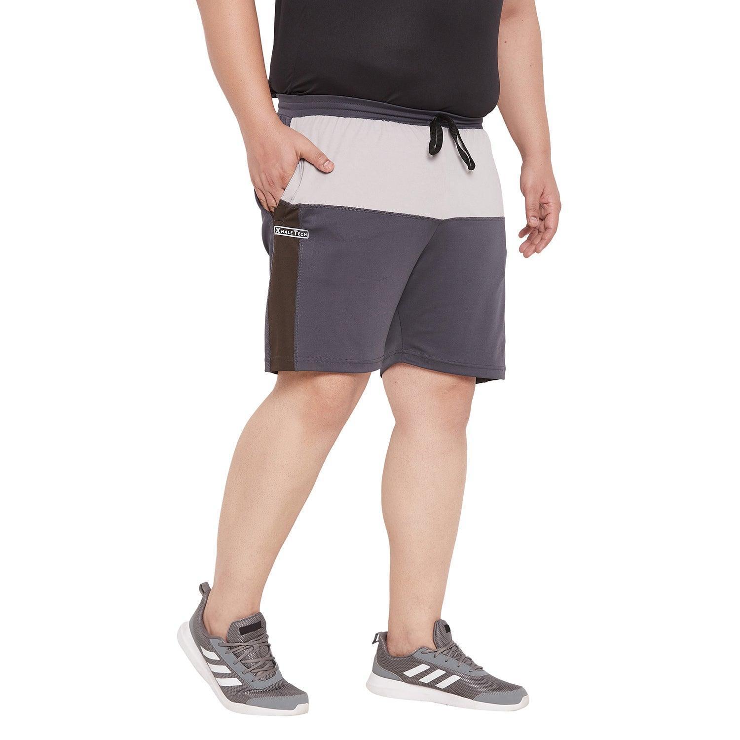 Men Plus Size Gaff Colorblock Shorts - Image 4