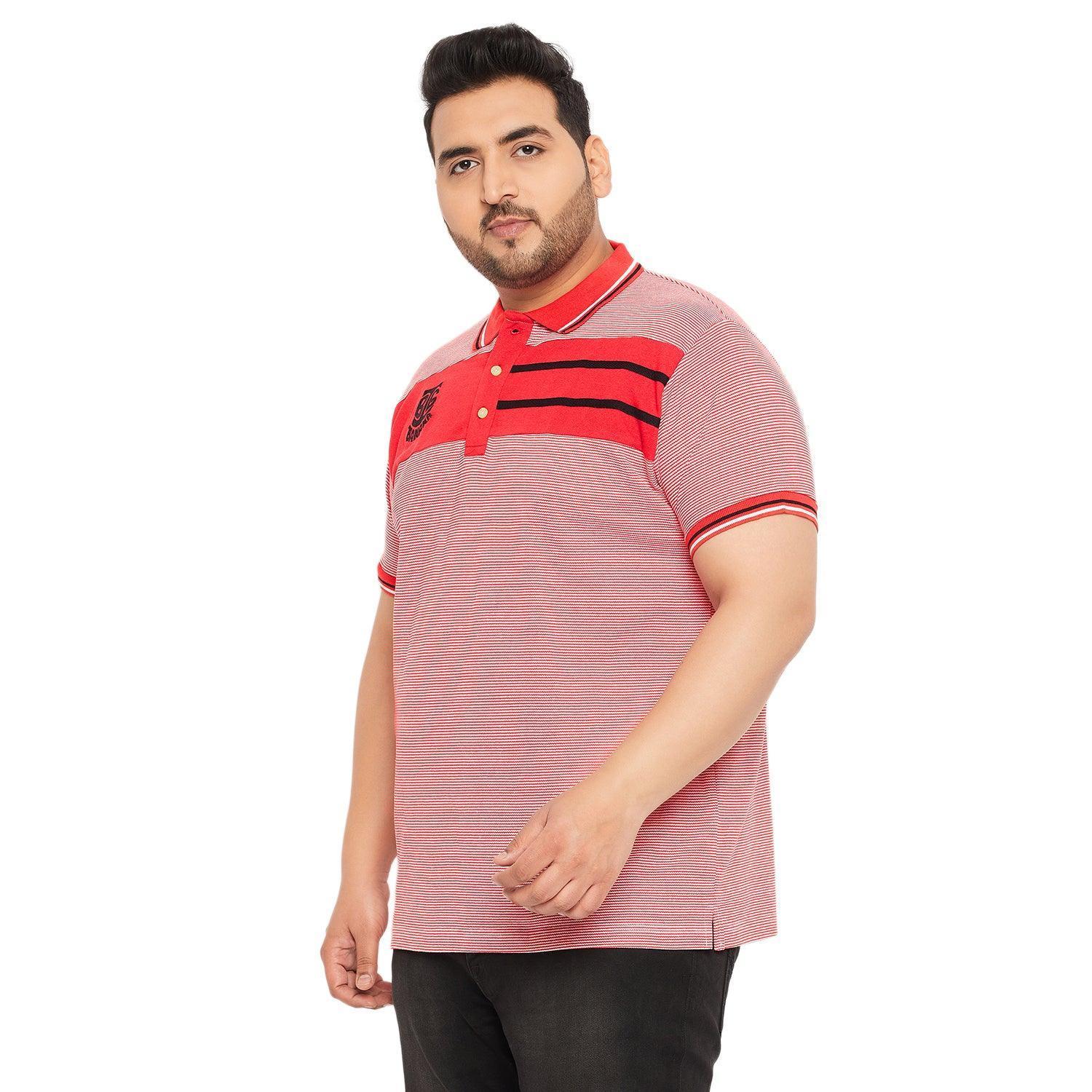 Men Plus Size Gango Colorblock Polo Tshirt - Image 3