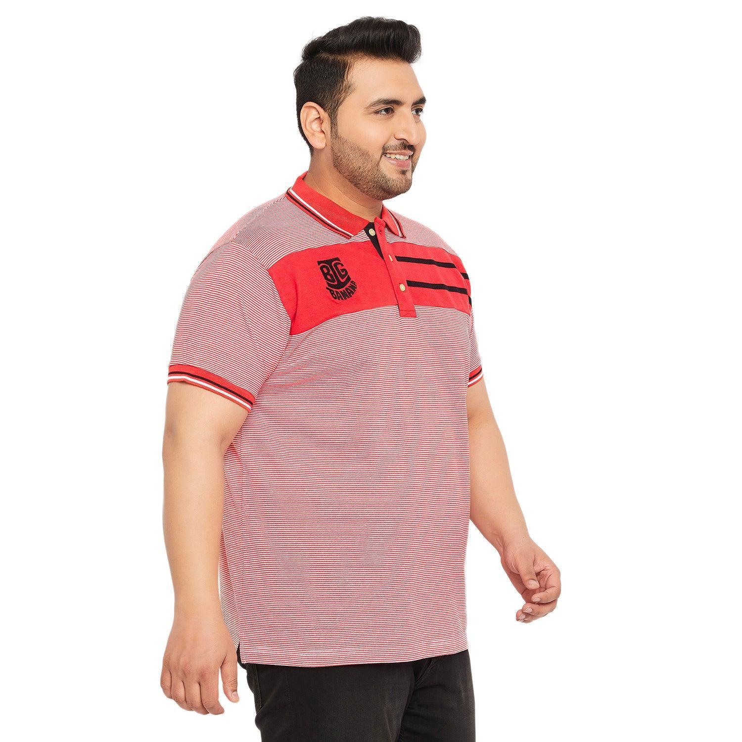 Men Plus Size Gango Colorblock Polo Tshirt - Image 4