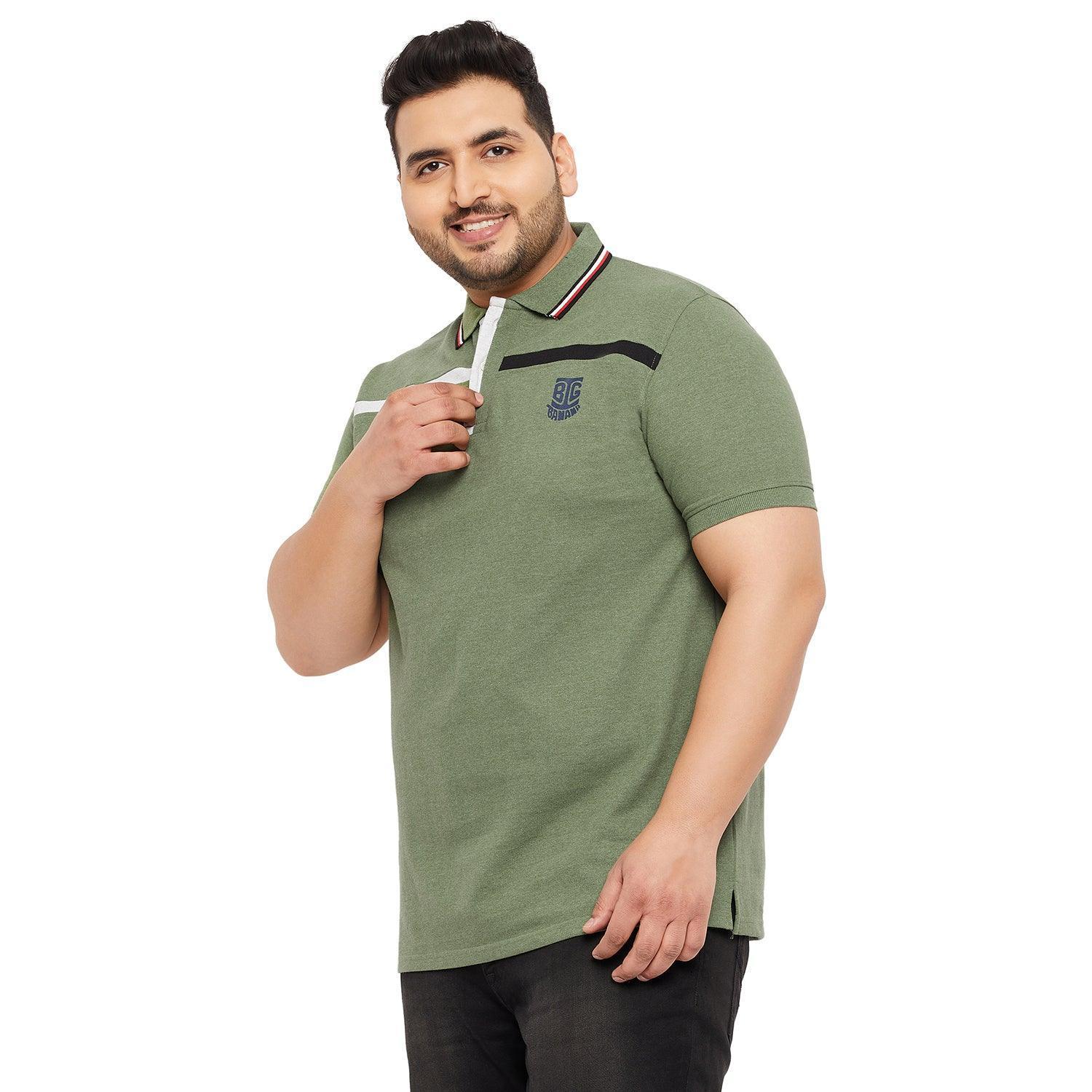 Men Plus Size Garber Colorblock Polo Tshirt - Image 3