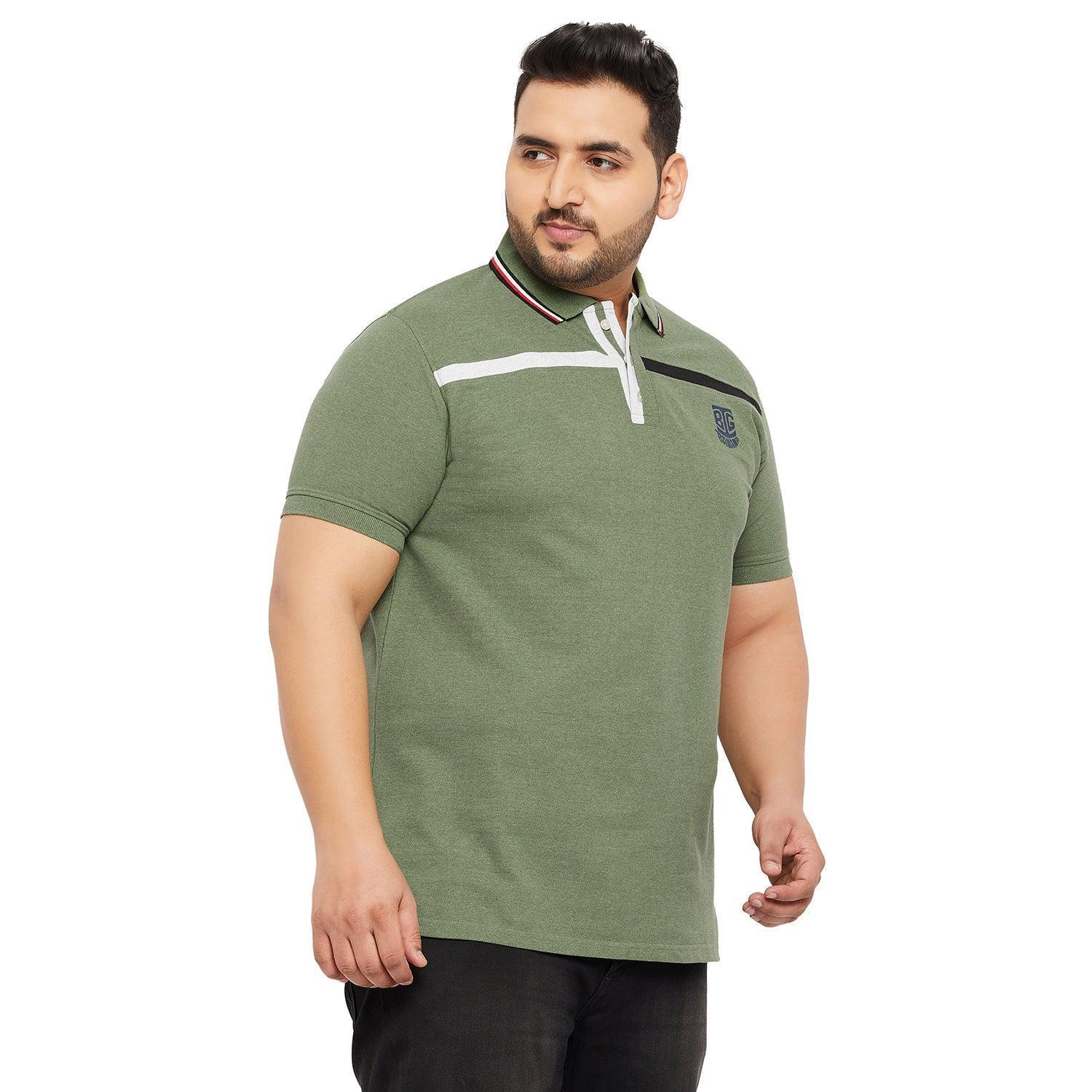 Men Plus Size Garber Colorblock Polo Tshirt - Image 4