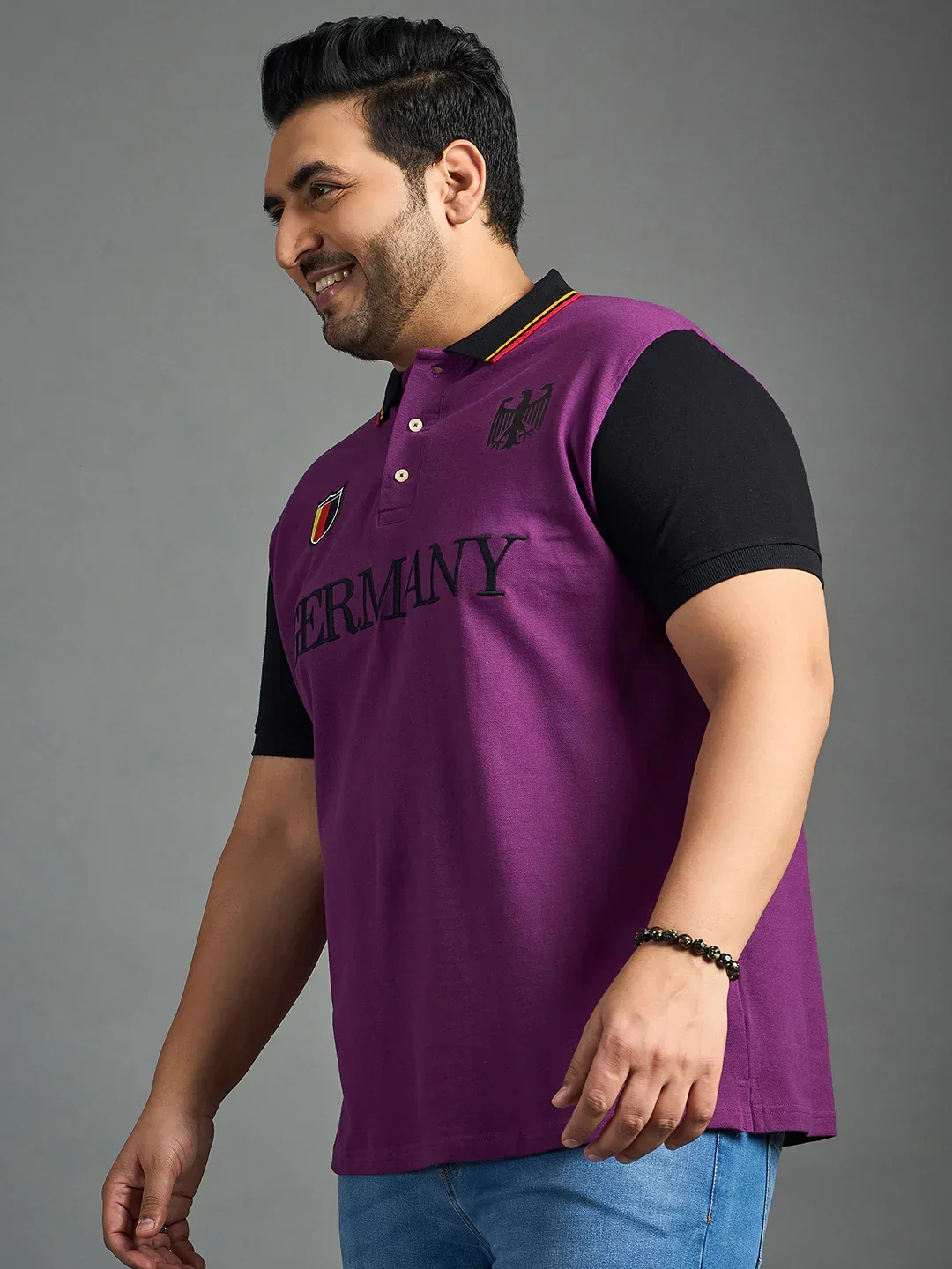 Men Plus Size Germany Printed Polo Tshirt - Image 2