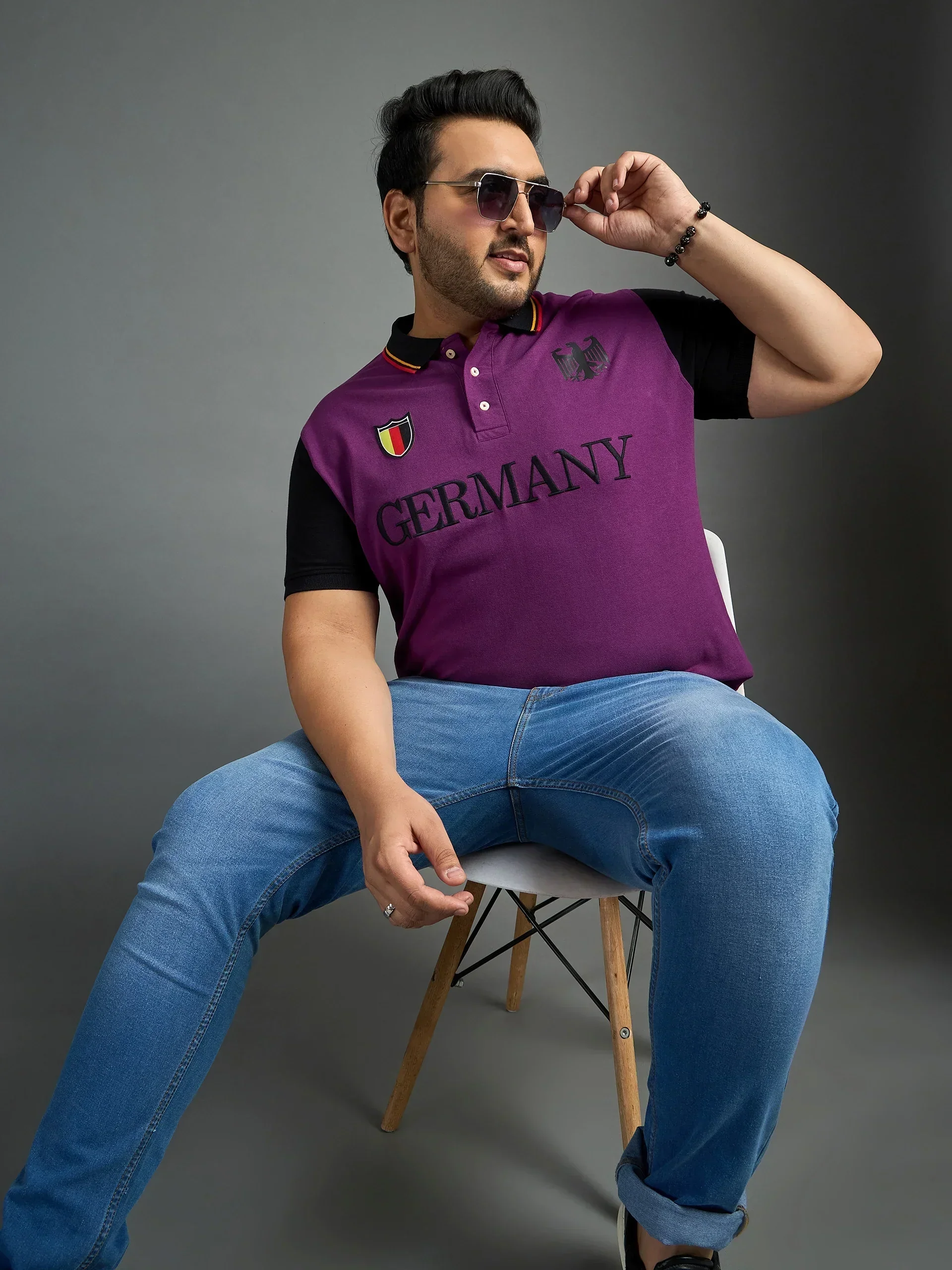 Men Plus Size Germany Printed Polo Tshirt - Image 6