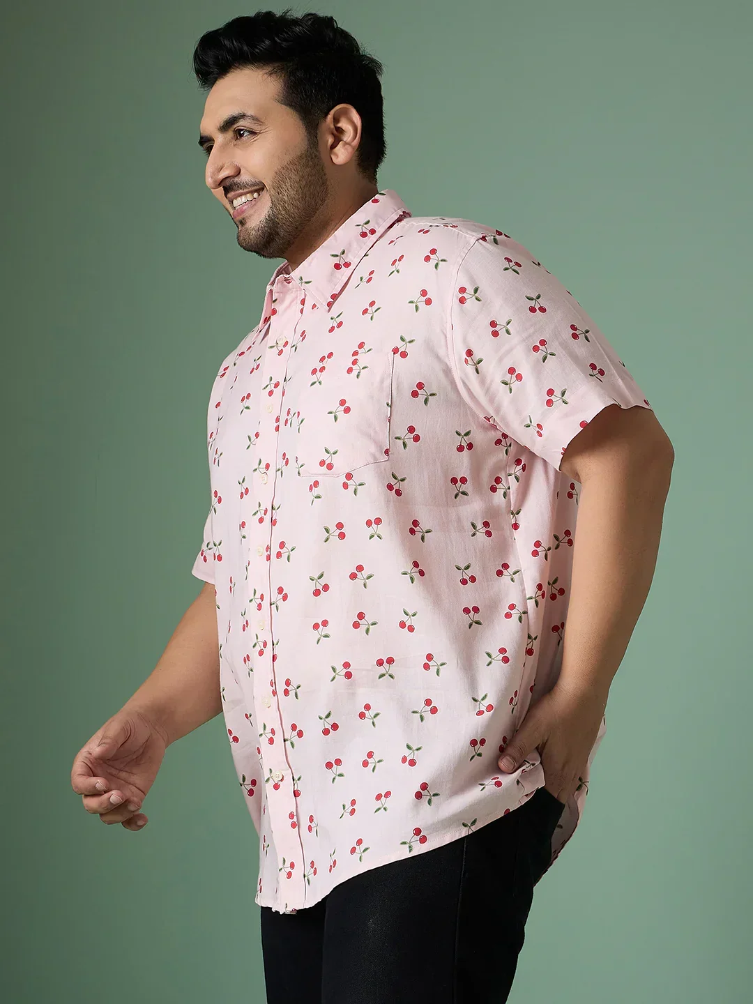 Men Plus Size Givrine Printed Shirt - Image 3