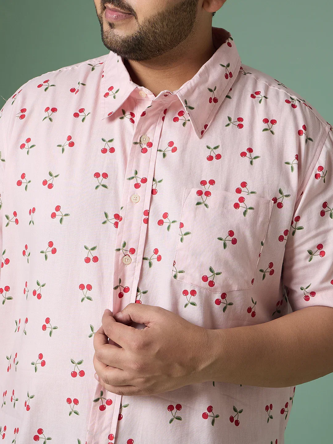 Men Plus Size Givrine Printed Shirt - Image 6