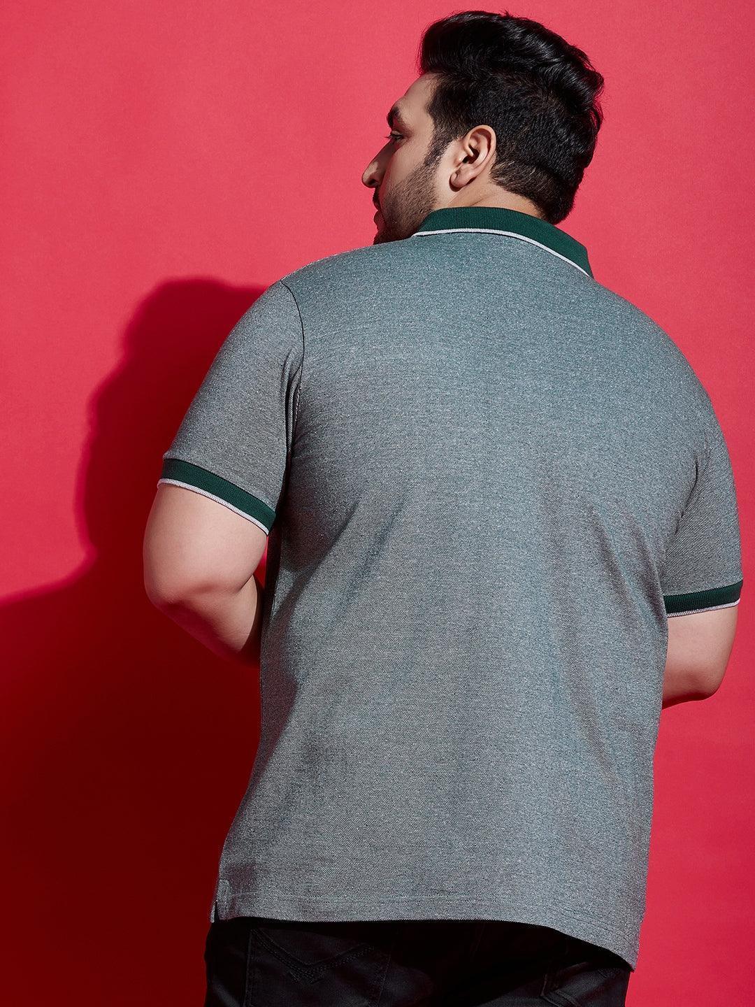 Men Plus Size Giyaan Solid Polo Tshirt - Image 3