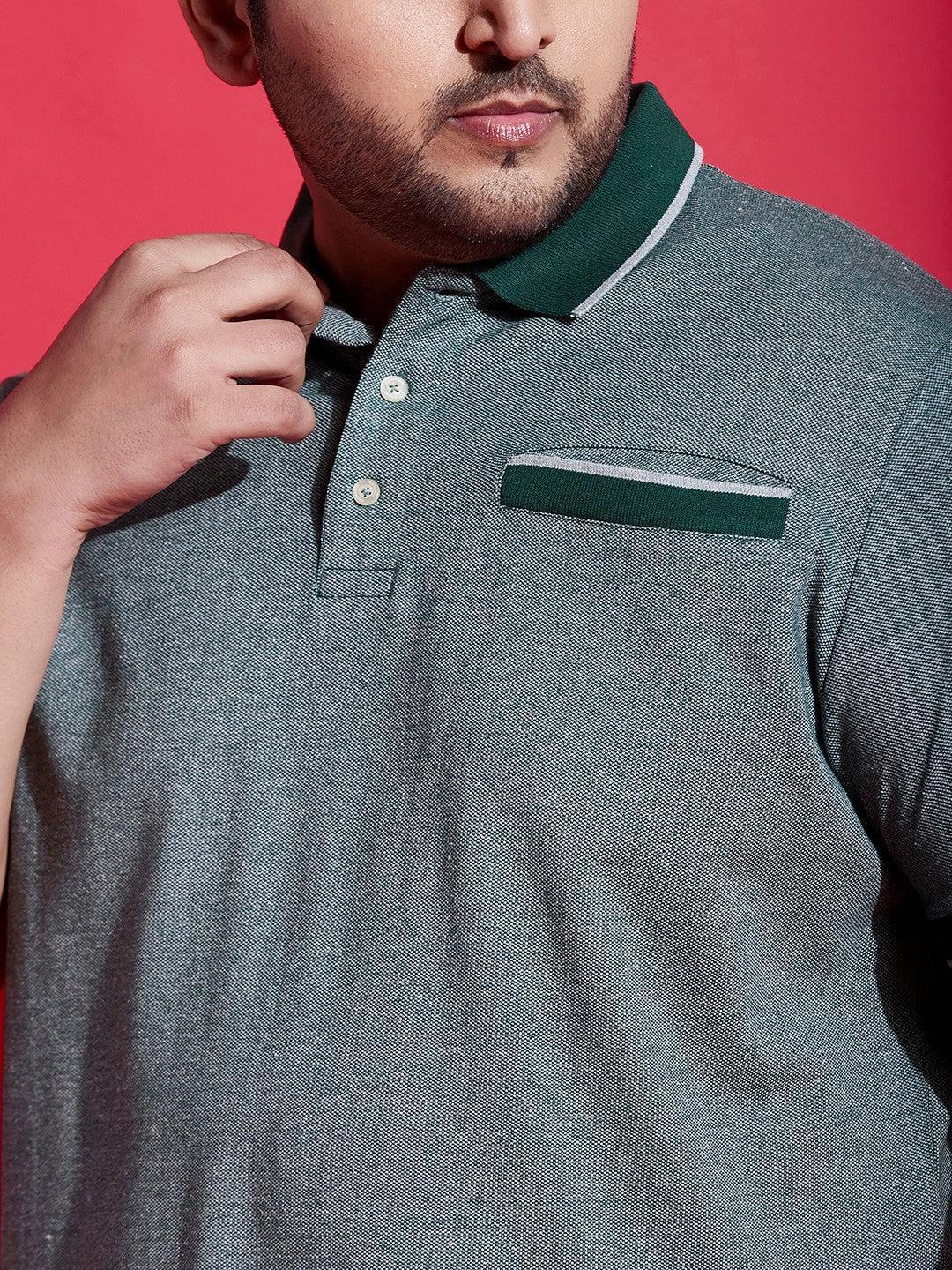 Men Plus Size Giyaan Solid Polo Tshirt - Image 4