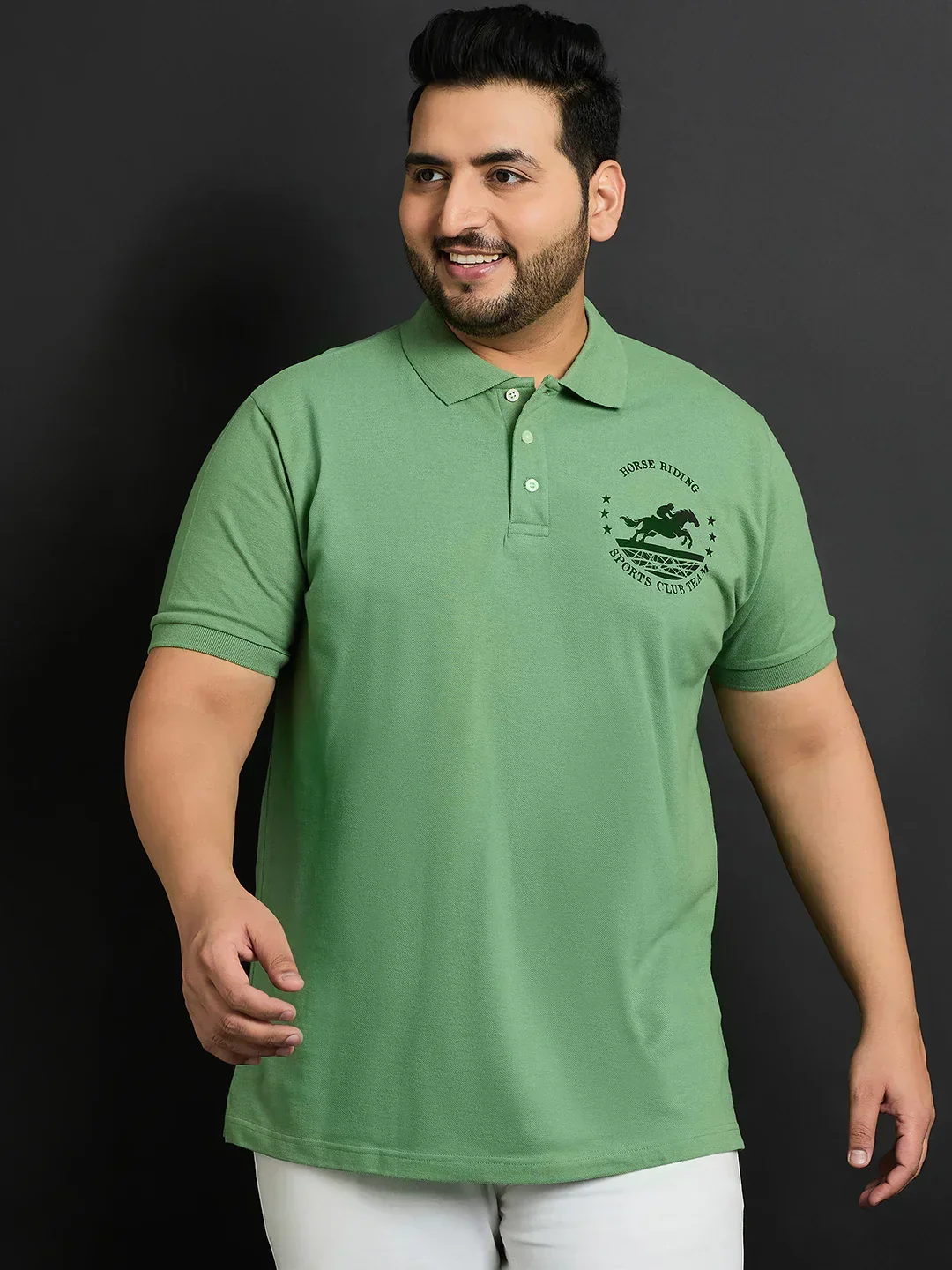 Men Plus Size Gizmo Printed Polo Tshirt