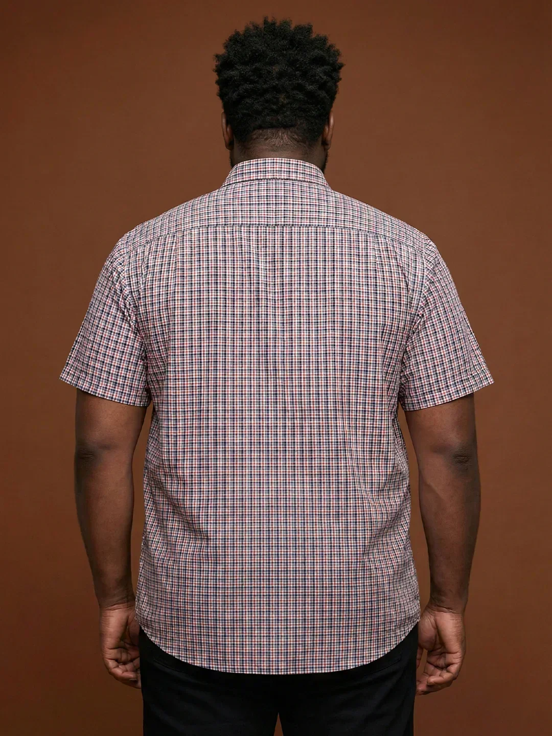 Men Plus Size Glade Multicolor Checkered Casual Shirt - Image 5
