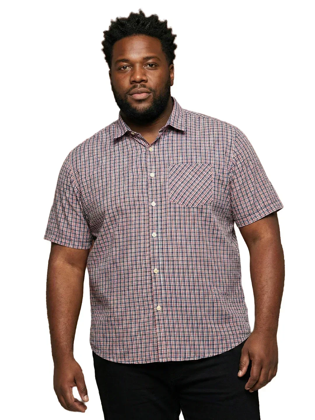Men Plus Size Glade Multicolor Checkered Casual Shirt - Image 9