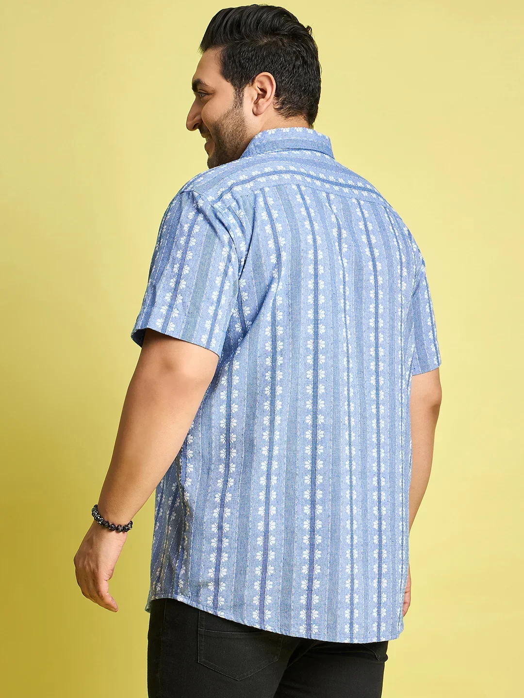 Men Plus Size Glaubin Jacquard Shirt - Image 5