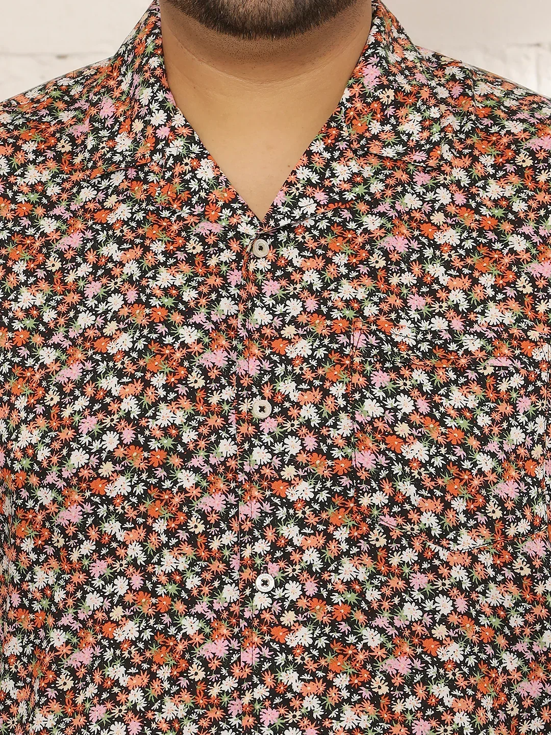 Men Plus Size Glayze Multicolor Printed Shirt - Image 7