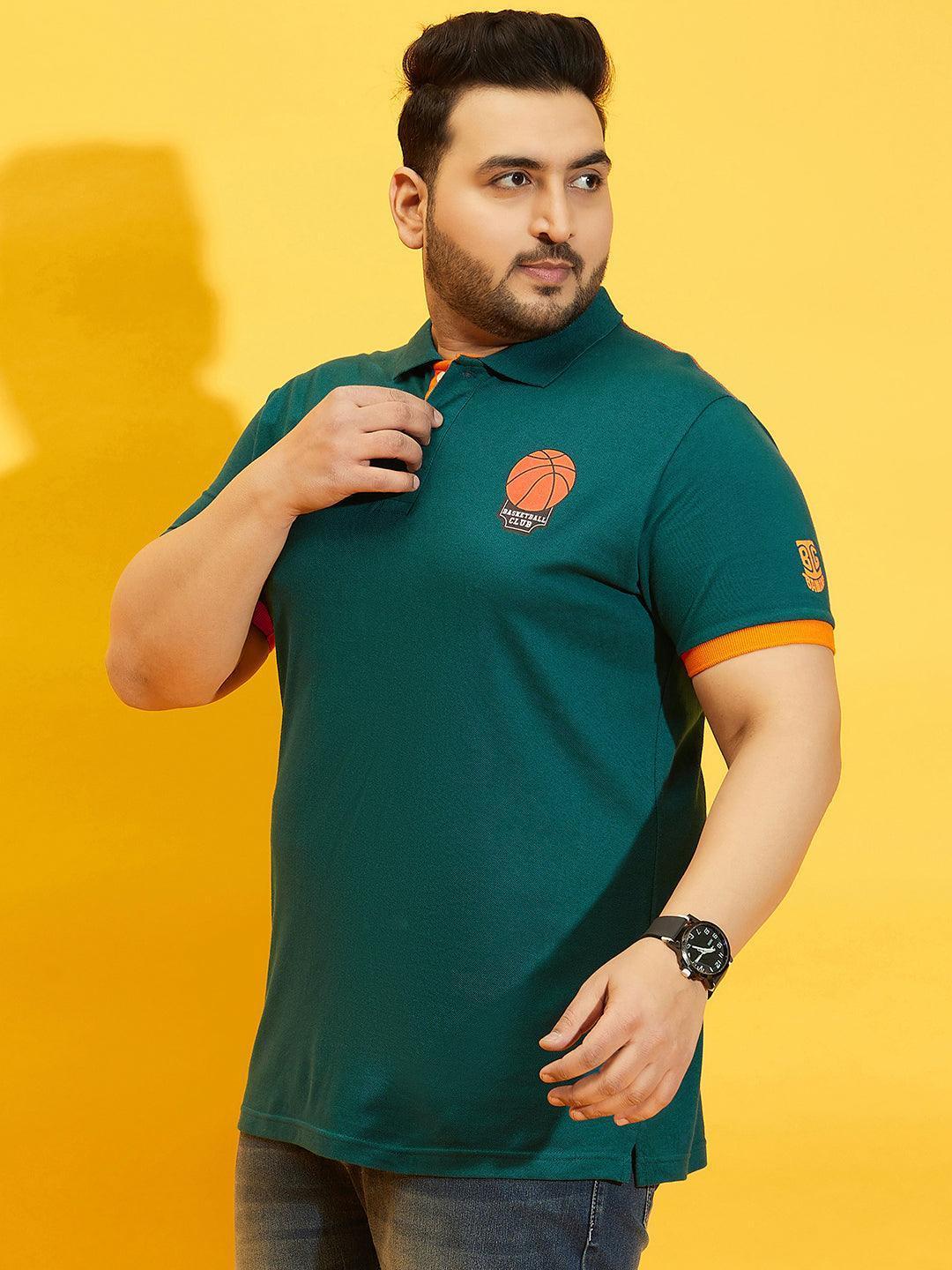 Men Plus Size Goatee Printed Polo Tshirt - Image 3