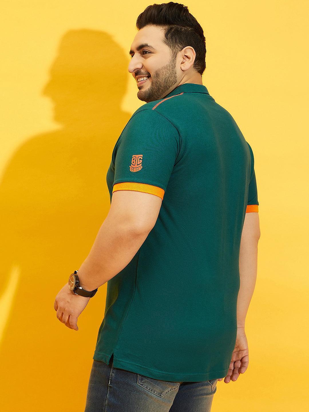 Men Plus Size Goatee Printed Polo Tshirt - Image 5