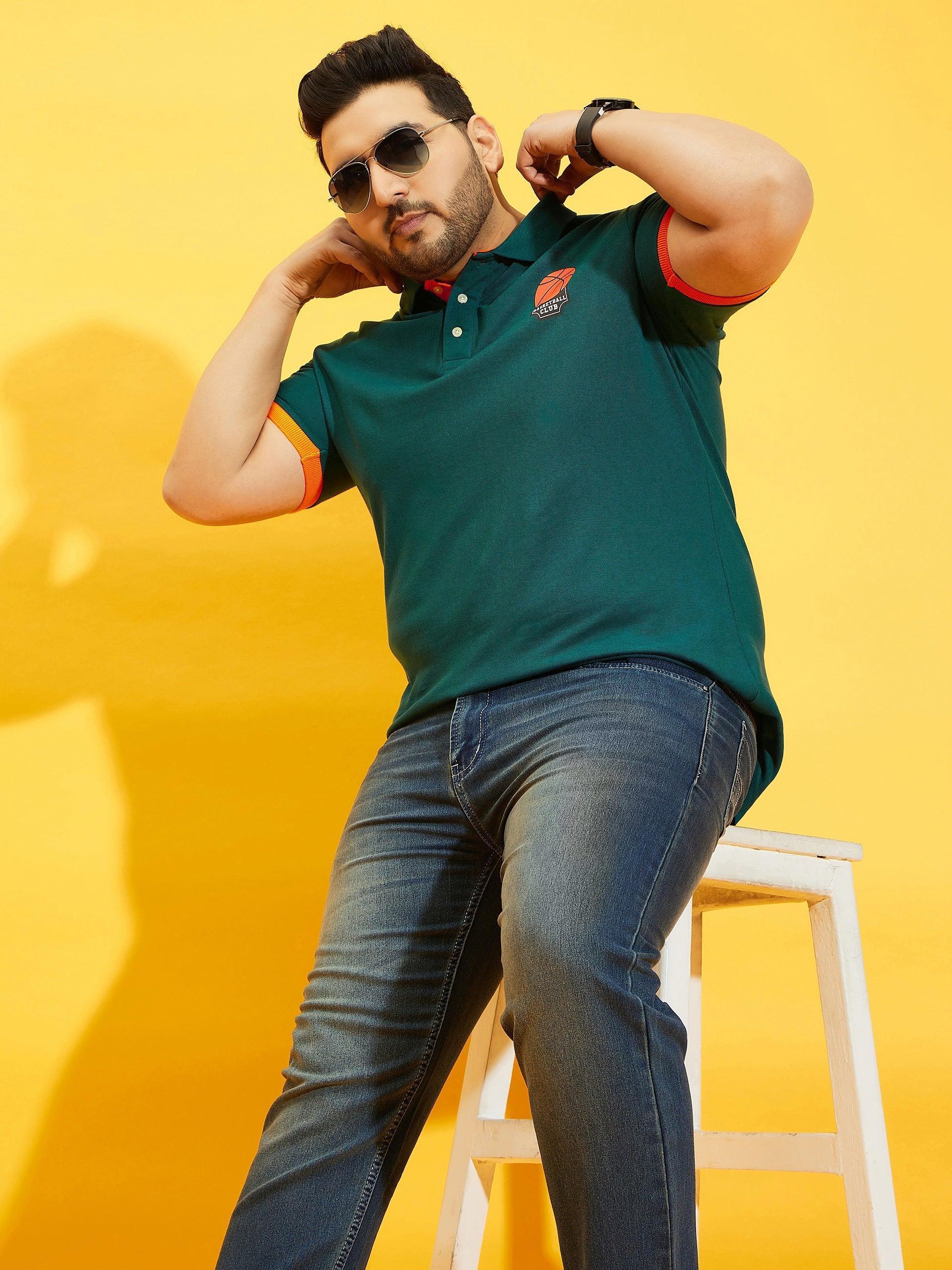 Men Plus Size Goatee Printed Polo Tshirt - Image 6