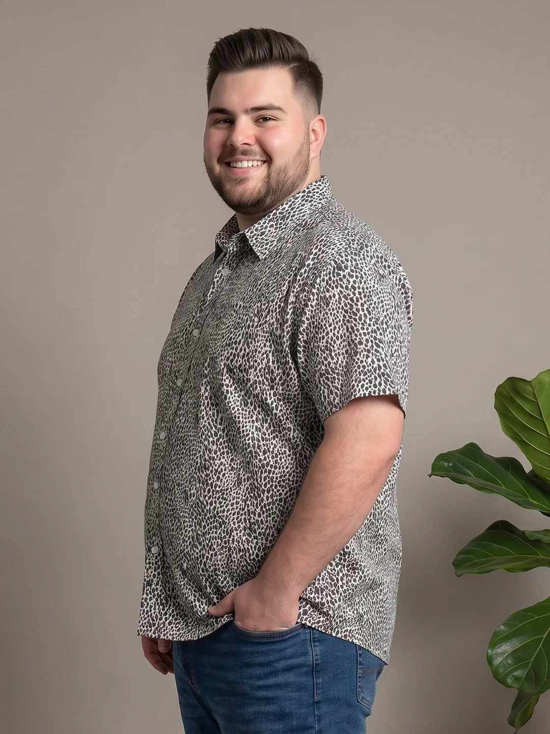 Men Plus Size Grainor Multi Printed Shirts - Image 2