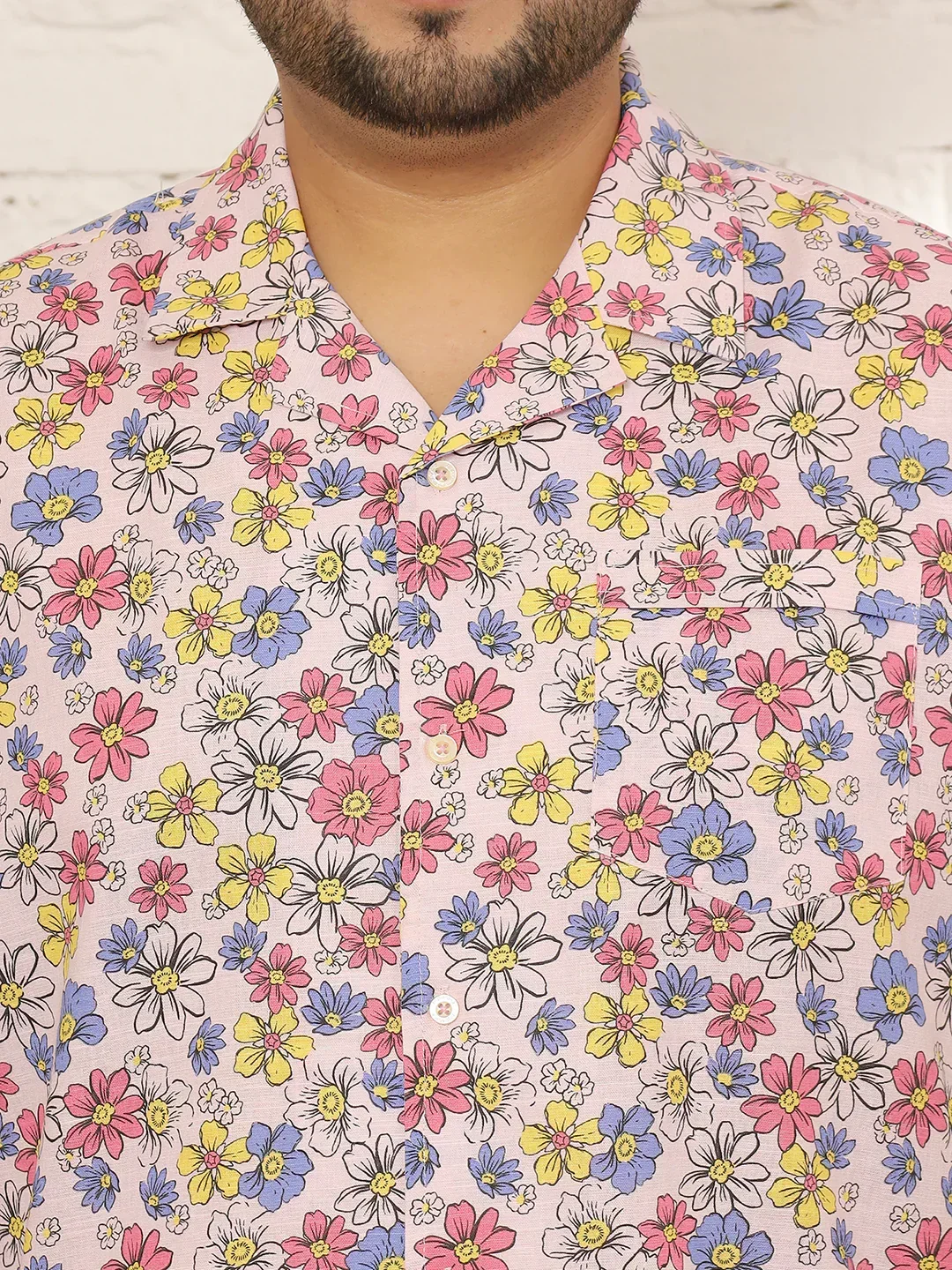 Men Plus Size Grayze Multicolor Printed Shirt - Image 7