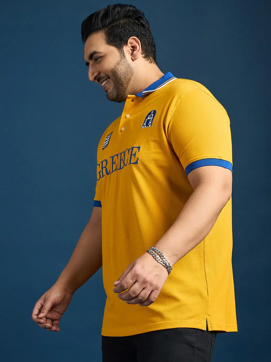 Men Plus Size Greece Printed Polo Tshirt - Image 3